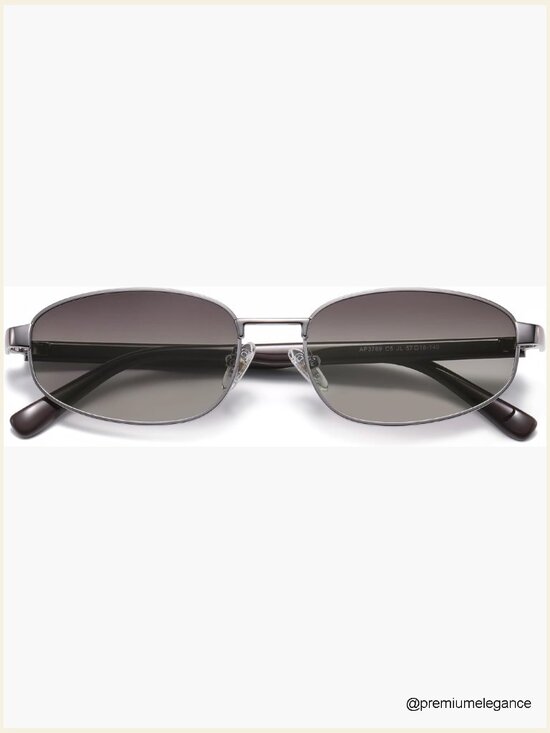 Retro Polarized Oval Rectangle Sunglasses Y2K Hexagon Sunnies UV400 main image 7